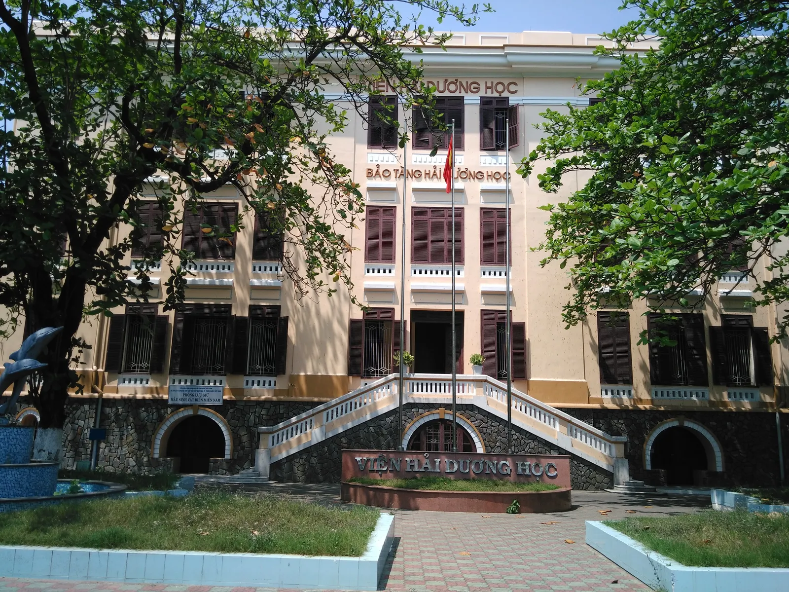 Front of the oceanographic museum building at the Nha Trang institute
