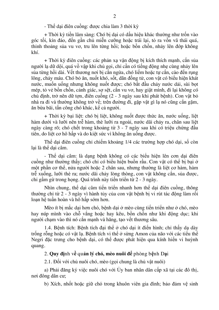 Printed page of a Vietnamese circular with lettered duties for owners of dogs and cats